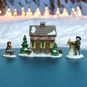 Dept 56 Tending The New Calves - Dickens Village Christmas Accessory - 1996